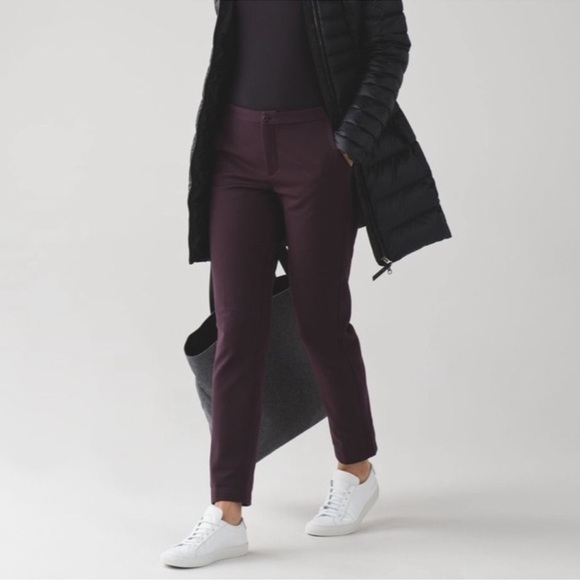 lululemon athletica Pants - Lululemon Athletica City Trek Trouser Ponte Black Cherry Size 6